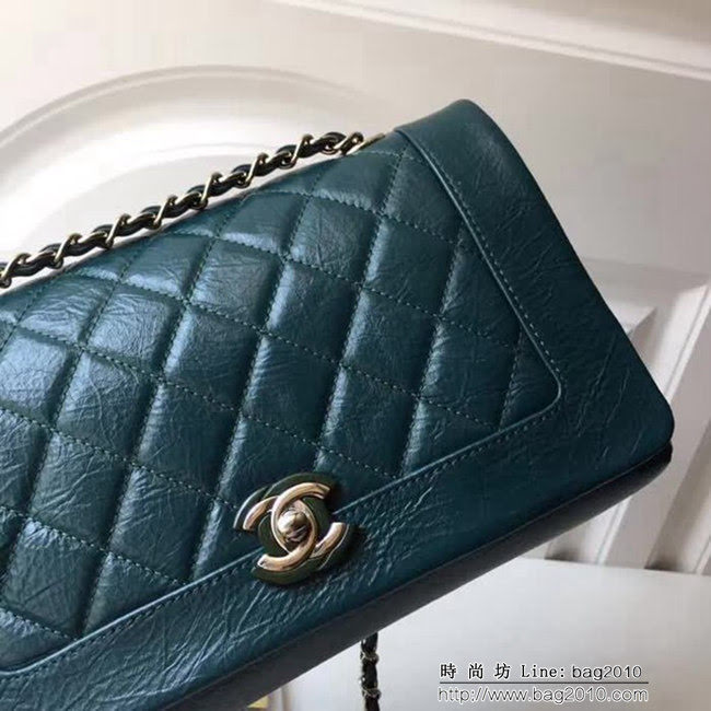 香奈兒CHANEL爆款Chanel 2018春夏最新57602 皺紋油臘皮棱格單肩斜挎休閒包 DSC1303